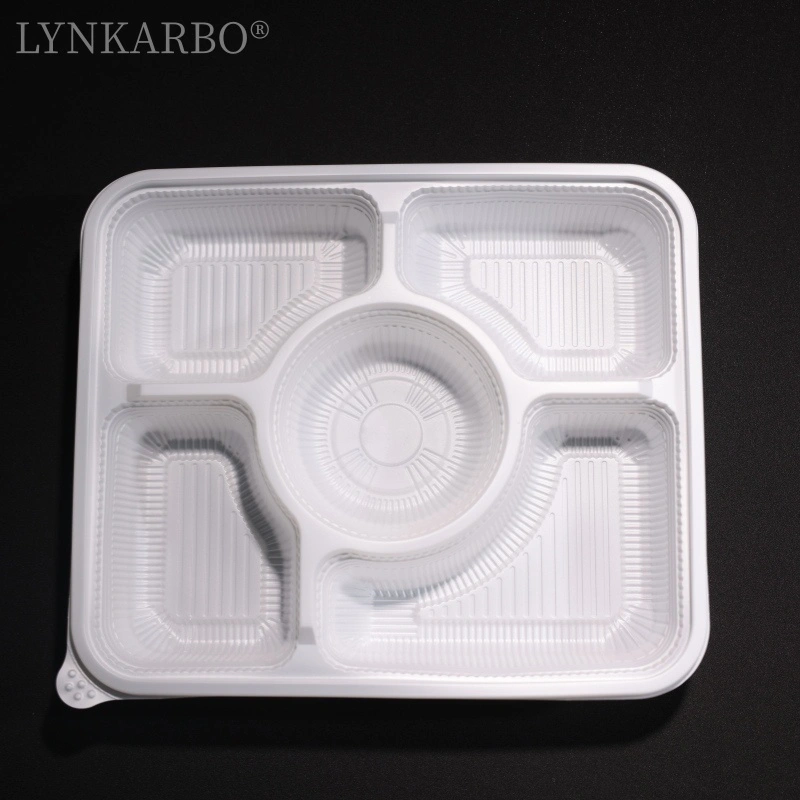 Recipiente para alimentos com cinco compartimentos CPLA