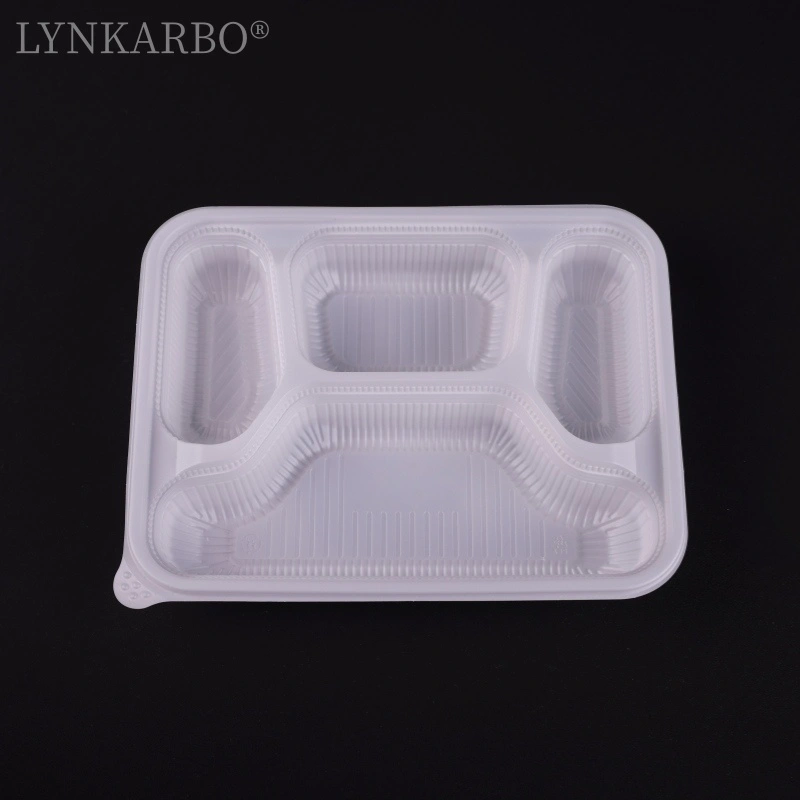 Recipiente para alimentos com quatro compartimentos CPLA